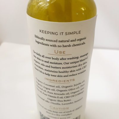 CBD Infused Organic Body Oil. 100g