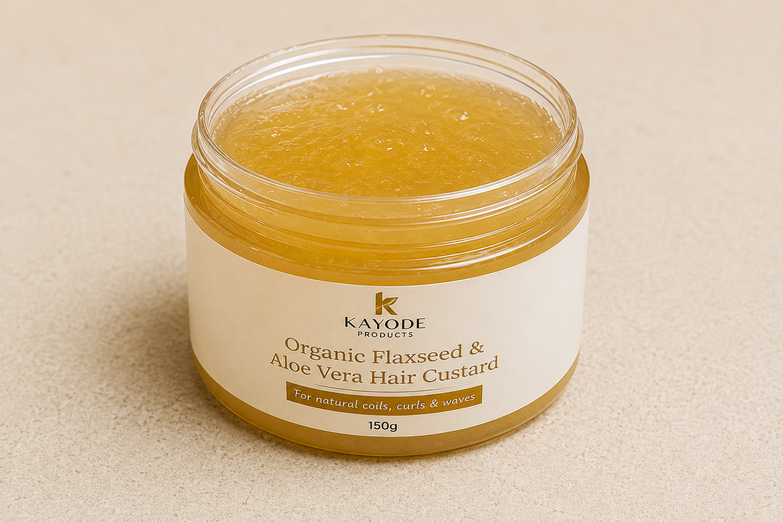 Hair Custard for Curls UK | Flaxseed & Aloe Styling Gel (150g)| K Products - Image 3