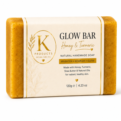 Honey & Turmeric Glow Bar Soap for Bright Skin | K Products