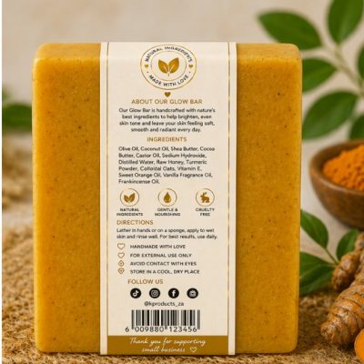 Honey & Turmeric Glow Bar Soap for Bright Skin | K Products