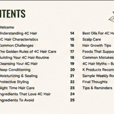 4C Hair guide ( Visual guide)